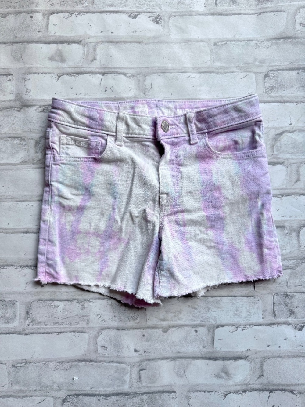 GAP | Girl's Midi Shorts White Purple Tie-Dye Size 10
